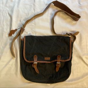 Roots Canvas/Leather Messenger Bag